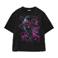 FROM UNA | T-SHIRT | LUFFY LUFFY LUFFY | BLACK T-SHIRT COTTON