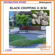 1KG Black Chipping River Pebble Gardening Landscape Decor Stone Batu Hiasan