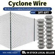 (Per roll) Galvanized Cyclone Wire Farm Fence Wire Garden Fence Wire 12ft x 3ft / 4ft / 5ft
