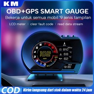 Ready codCar Smart Gauge P6 Ultra A590 OBD2 GPS OBD2+GPS HUD Car Head Up Display OBD Speedometer Dig