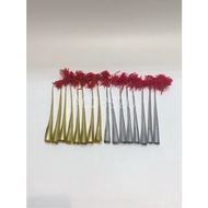 Long Dance Nails With Red Tassels