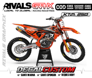DECAL KTM 2017 85/ 125/250/300/450 EXC SIXDAYS CUSTOM DESIGN 17