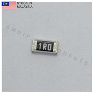 10PCS Taiwan-Grade 1R ±5%, 1206 SMD Resistor (1R0)