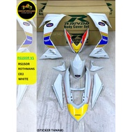 (STICKER TANAM/AIRBRUSH) RAPIDO COVER SET HONDA RS150 RS150R V1/V2/V3 ROTHMANS (31) WHITE