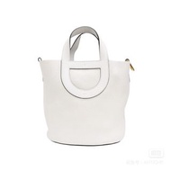 不議價 【二手】HERMES IN THE LOOP 23 水桶手袋 新白色