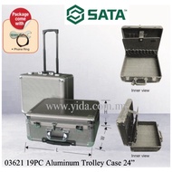 SATA 03621 19PC Aluminum Trolley Case 24"