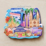Fridge Magnet Fridge Magnet Souvenir Guangzhou Hangzhou China China Wood