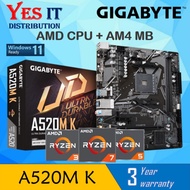 GIGABYTE A520M-K V2 (Ryzen AM4) mATX MOTHERBOARD + AMD Ryzen™ 5000 Series Desktop Processors