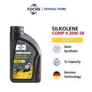 Silkolene 20W50 4T Motorcycle Engine Oil Comp 4 XP Semi Synthetic Ester 1L Motorbike Oil - Gold