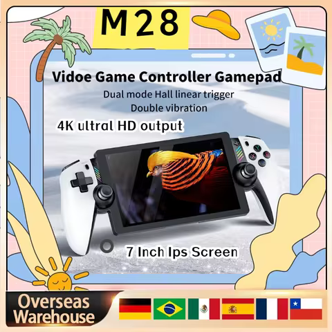 M28 Handheld Game Console Supports Large-Scale PS2 Games 7.1 Inch IPS Screen 3D Dual Joystick God of