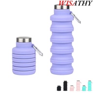 Collapsible Water Bottle, Silicone BPA Free Foldable Water Bottle, Portable 17oz With Carabiner Eco-