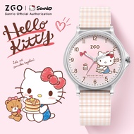 Zgo x Sanrio HelloKitty Ladies Watch Peach Color Cute Fashion Girl Watch 337