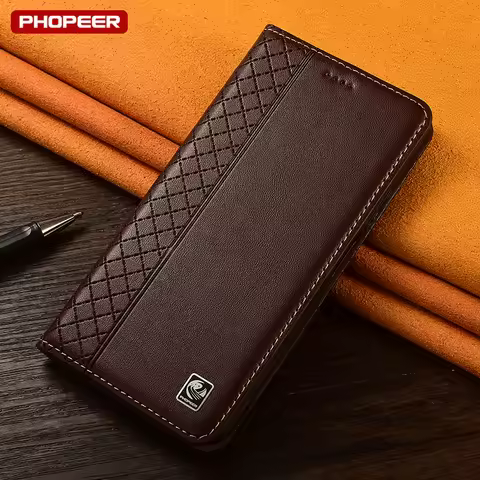 Stylish Genuine Leather Phone Cases For Xiaomi Poco F7 F6 F5 F4 F3 F2 F1 GT Pro Ultra Flip Cover Wal