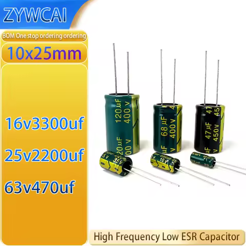 10x25 16v3300uf 25v2200uf 63v470uf 10PCS High frequency low resistance capacitor