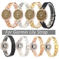 Stainless Steel Watch Strap For Garmin Lily Strap Metal Watch Band For Garmin Lily Wristwatch Strap Bracelet Belt With Installation Tool for Garmin Lily Smart Watch Accessory