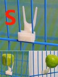 10入組s碼塑料鳥食叉,適用於鸚鵡、寵物鳥、鳥籠裝飾品、仓鼠餵食