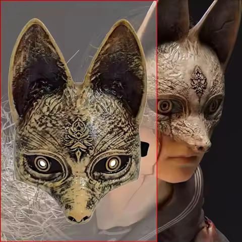 Shimizu Hinako Cosplay Mask Game Silent Hill F Fox Mask Halloween Party Headgear