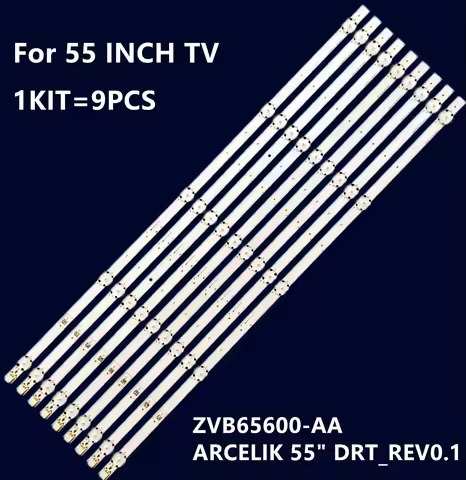9PCS LED Backlight Strip ARC ELIK 55" DRT_REV0.1 ZVB65600-AA 55GUB8765 55GUB8762 55VLX7730 55VLX7700