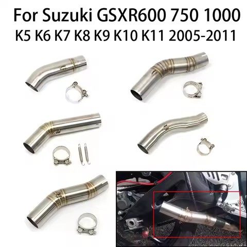 For Suzuki GSXR 600 750 GSX-R600 GSX-R750 GSX R 1000 GSXR750 K5 K6 K7 K8 Motorcycle Exhaust Middle M