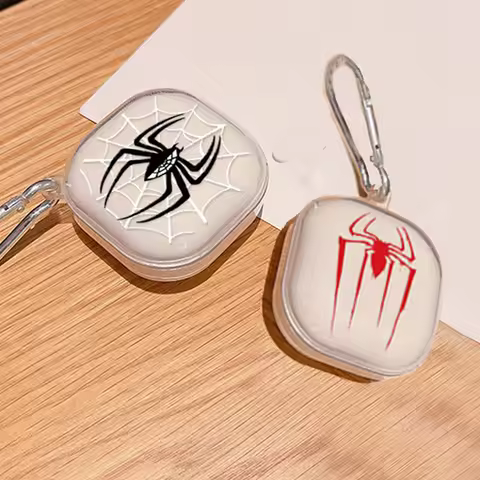 For Samsung Galaxy Buds 2 Pro Case For Buds Pro Live FE Case Soft Transparent Spider pattern Cover G