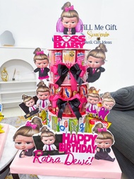 Baby Boss Girl - Snack Tower Birthday  / Ulang Tahun Kue Snack Tingkat