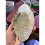 Original rough white quartz stone for home decoration, high energy purification 3.5cm, weight790gram