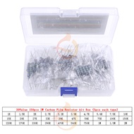 1/8W 1/4W 1/2W 1W 2W 3W 5W  5% 0 Ohm-10m ohm Carbon Film Resistor Assorted Kit With box 1K 2K 5.1K 1