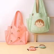 櫻桃小丸子肩背型環保購物袋-滑翔傘布Eco Bag 環保袋 折疊購物袋