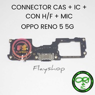 CONNECTOR CHARGER CON CAS OPPO RENO 5 5G ORIGINAL PCB BOARD CONNECTOR CON TC + IC CON H/F + MIC