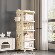 Inaso Rak Troli Susun Dorong Tempat Penyimpanan Makanan Skincare Kabinet Dapur Serbaguna HRK525