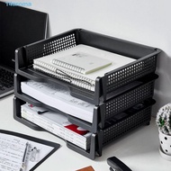 AROMA Stackable File Rack, Papers Rack Laminated A4 File Storage Tray, Simple File Organizer Desktop