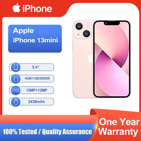 Original Unlocked Apple iPhone 13 mini 4GB RAM 128/256GB ROM Used 5.4" Face ID NFC Super Retina XDR 