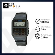 Casio Mens Digital Watch CA-53W-1Z Black Resin Band Calculator Sport Watch