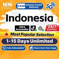 Indonesia eSIM 5G 3-10 Days Daily 500MB-2GB Unlimited Data | Instant Email Delivery | High Speed Dat
