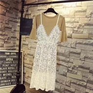 Ready​Send​ Set​Women's Dress​Fashion​ 2-Piece Long Lace Dress