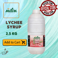 Milin Lychee Syrup 2.5 Kg - Sweet Lychee Flavor for Milk Tea, Fruit Tea, Soda & Café Beverages
