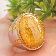SUPER QUALITY YELLOW AGATE STONE RING AGATE RING