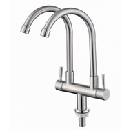 G.house Hardon ก๊อกอ่างล้างจานสแตนเลส304 แบบติดเคาน์เตอร์2หัว รุ่น ฟอร์เต้ 200-34 จัดส่งเร็ว