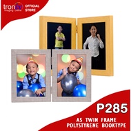 1Tiangge 1pc A5 Twin Frame Polystyrene Book Type Picture Frame for A5 Photo