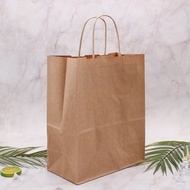 Paper shopping bag (small) 50 sheets Kraft striped paper bag paper bag