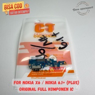 Flexible Fleksibel konektor charger NOKIA X6 / NOKIA 6.1 PLUS ORIGINAL FULL KOMPONEN IC papan cas + 