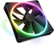 NZXT F140 RGB Duo - 140 mm Double-Sided RGB Fan - 20 Individually Addressable LEDs - Balanced Airflow and Static Pressure - Fluid Dynamic Bearing - Black
