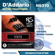D'Addario NS310 NS Electric Violin String Set, 4/s 4 Scale, Medium Tension - Electric Violin String 
