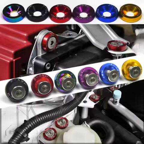 10PCS Car Bumper Engine Concave Screws Bolts Car-styling For Volkswagen VW Golf 4 6 7 GTI Tiguan Pas