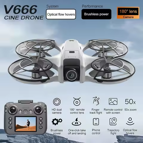 Original MINI V666 Drone 4K Professional WIFI 5G Dron Obstacle Avoidance Brushless Altitude Headless