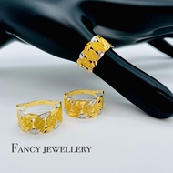 Fancy Jewellery Emas 916 Cincin Lipan Pasir Chrome L Emas 916 tulen Bajet Emas 916