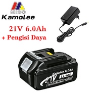 [300 dari cuci gudang] Kamolee Tool DTW285 520 N.m 1/2" 1/4" Cordless Electric Impact Wrench Kompati