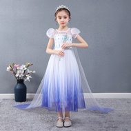 Dress For Kids Girl Frozen 2 Elsa Princess Costume Summer Baby Clothes Dresses Snow Queen Gown Snowflake Costumes Wig Crown Accessories For Kid Girls