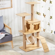 Rumah Kucing Besar Tempat Pecakar Kucing Wooden Cat House Tree Cat Scratch Cat Grinding Claw Pillar Cat Scratch Tree