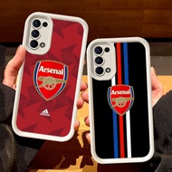 White Casing for OPPO A52 A95 A16 A94 Reno 4 6 A55 A72 A54S A74 A92 A16s 5 5G S130 A-Arsenal-FC